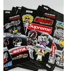 kit 50 cartelas de adesivos atacado Revenda para Moto e carro Tamanho 21cmx14cm cada cartela