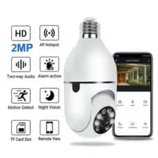 Câmera IP de Segurança Wifi Sem Fio Giratória 360 Com Encaixe Lâmpada Bocal Rosqueável Full HD Visão Noturna