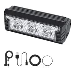 Lanterna Frontal de Bike Farol 3 Leds Alto Brilho 5 Modos de Luz Recarregável