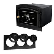 Forno Frente Ferro Fundido Corpo Aco + Chapa 3 F C/ Reducao