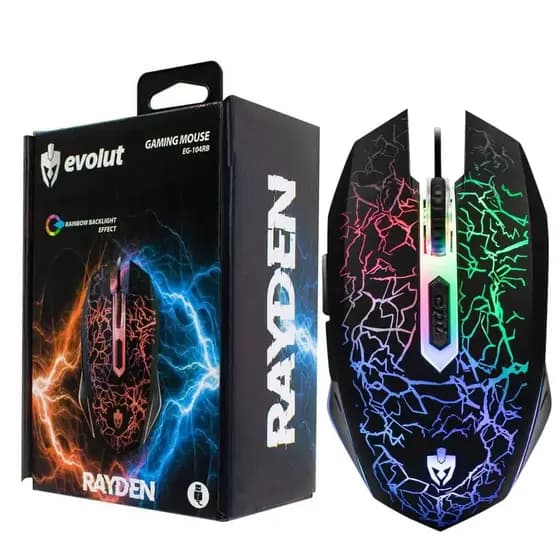 Mouse Gamer Evolut Rayden Eg104 2.400Dpi 6 Botoes