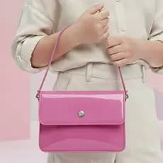Bolsa Infantil Feminina Pequena Brilhante Transversal Dia a Dia Cores