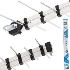 Antena Tv Digital Externa Espinha Peixe 4k Proeletronic prohd-1040LTE02 14 dbi alto ganho de sinal
