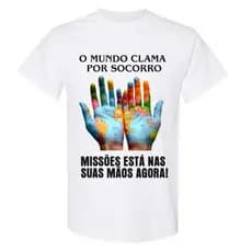 Camiseta Premium Evangélica Missões 100% Algodão Novidade Envio Imediato