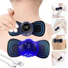 Kit com 5 Mini Massageador Elétrico Portátil Cervical EMS Alivia Dores Corpo Portátil Massageador por Impulso Elétri
