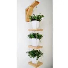 Floreira Suporte para Vasos Jardim Vertical Kit Floreira e Mão Francesa de Madeira