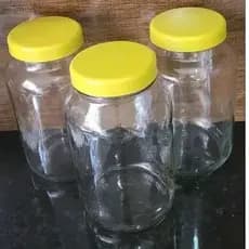 Kit de 3 Potes de Vidro 3 litros, tampa de plástico, porta condimentos, potes de vidro