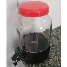 Suqueira de Vidro de 3 litros com Torneira Cromada e Tampa Resistente