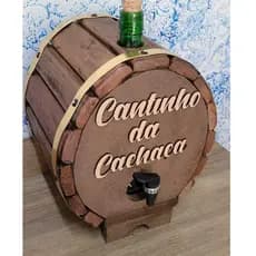 Pingometro Barril Rústico de Cachaça Barril de Pinga 1 Litro Artesanato