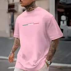 Camiseta Confortável Premium Masculina Estampa Oversized Minimalista Italy Cores