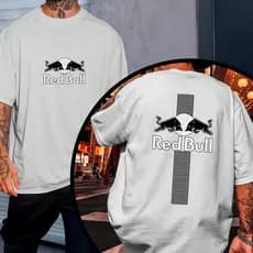 Camiseta Streetwear Estampa Oversized Blusão Frente e Costas Red Buul