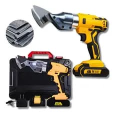 Cortador De Chapa 2 Baterias 48v Metal Aço Tesoura Elétrica