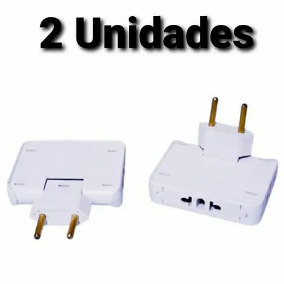 Kit 2 Adaptador de Tomada Articulado Dobrável Resistente Pronta Entrega
