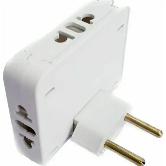 Adaptador Tomada Benjamin Articulado Dobrável 3 Saídas 10/20A Resistente