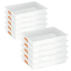 Kit 10 Bandejas Plásticas Retangular Multiuso 7,5 L Bacia de Carne