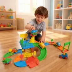 Pista Carrinho Brinquedo Infantil Corrida Educativo Super Baby