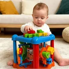 Cubo Didático Bloco Brinquedo Educativo Interativo Com Formas e Letras Bebê