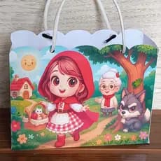 Sacolinhas Personalizada Para Festa Chapeuzinho Vermelho PEGUE E MONTE.