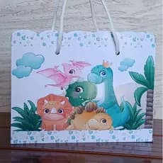 Sacolinha para Festa Infantil Personalizado Dinossauro Mimos Lembrancinhas Kit Pegue e Monte