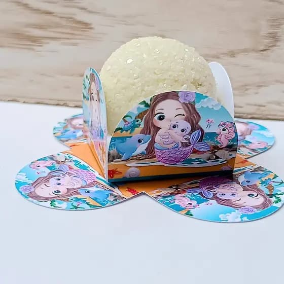 Forminhas Doce Tema Sereia Fundo do Mar Kits Personalizados Lembrancinhas Festa Infantil Aniversario