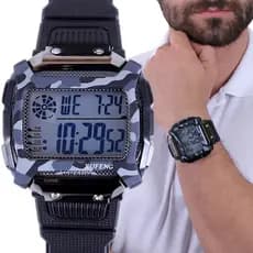 Relógio Xufeng digital Visor Com Numero Grande Com Cronometro Resistente  Agua 3 Atm