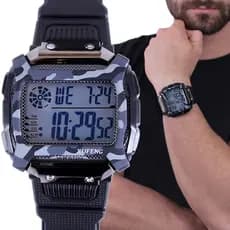 Relógio Masculino Esportivo Modelo 2024 Xufeng c detalhe camuflado resistente a Agua 3 Atm