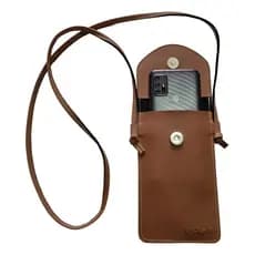 Bolsinha Pequena Feminina Porta Celular Cartão bolsa Alça Transversal Elegante Com Botão Magnético
