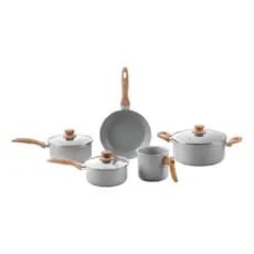 Jogo De Panela Antiaderente 5 peças Brinox Gris Ceramic Life Easy Cinza