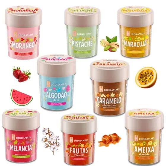 Esfoliante Corporal Perfumado Hidramais Merengue Geleia & Sabonete Pele Macia e Renovada + BRlNDE