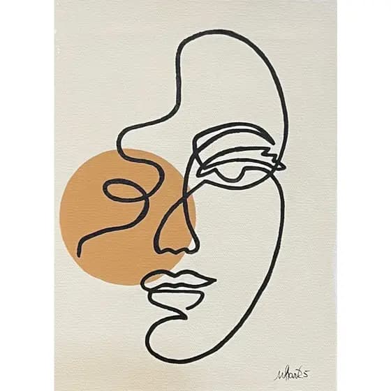 Quadro Decorativo Pintado a Mão - Quadro Pintado a Mão - Quadro Decorativo Minimalista