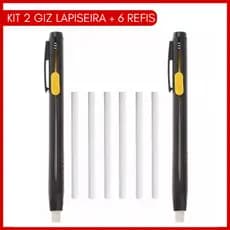Kit 2 Giz Lapiseira Panda Mágico Marcar Tecido + 6 Refis