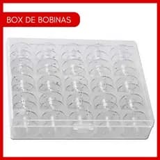 Kit 2 Estojos Caixa Bobinas Altas 25 Un Transparente Máquina
