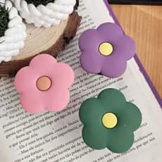 Popsocket Kindle Celular Flor Rosa Verde Suporte para Celular Apoio mão suporte retrátil