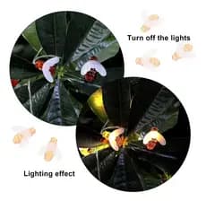 Fita LED 5m com 20 luzes estilo borboleta e abelha