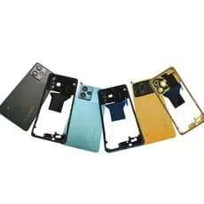 Tampa Traseira + Carcaça Aro Lateral Para POCO X5 PRO 5G 22101320G, Fundo com lente para reposição
