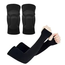 Kit Joelheira Com Manguito Proteção UV50+ Manga Longa Anti Impacto Volei
