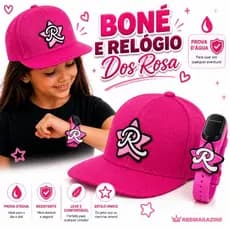 Os Rosa Boné Infantil e Relógio Digital a prova d'água Emily Vick, Ketlin, Void e Leozin