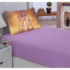 Jogo De Lençol Mini Cama Ou Solteiro 2 Peças Com Fronha Estampada Personagens