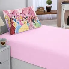 Jogo De Lençol Mini Cama Ou Solteiro 2 Peças Com Fronha Estampada Personagens