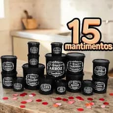 Kit 15 Mantimento Organizador de Alimentos Prático e Funcional