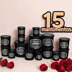 Kit Jogo Cozinha 15 Pçs para Alimentos e Organização