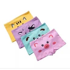 Kit Calcinha Infantil Boxer Shortinho Box (92% Algodão Macio 8% Elastano) 2a10 anos