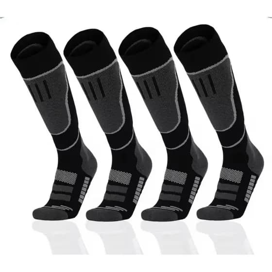 4 Pares Meia Térmica Ski Grossa Frio Intenso Neve Cano Longo ( 36a42 )