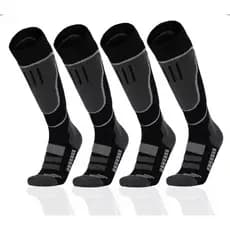 4 Pares Meia Térmica Ski Grossa Frio Intenso Neve Cano Longo ( 36a42 )