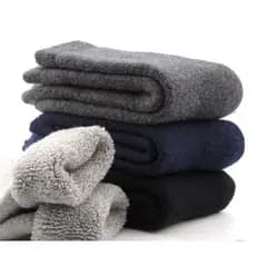 Par Meia Térmica Inverno Neve Frio Intenso Masculino Feminina ASATEX ( Super Grossa 35a43 ) ( Preta/Azul/Cinza ) COD01