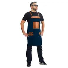Avental Profissional Barbeiro Barista Chef Cozinheiro Garçom Barman Atendente Estética Restaurante Hotel Cafeteria