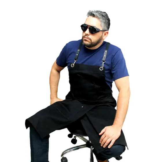Aventais para bistrô garçom hamburgueria modelo Samurai