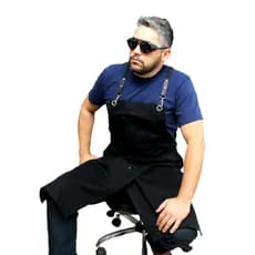 Aventais para bistrô garçom hamburgueria modelo Samurai
