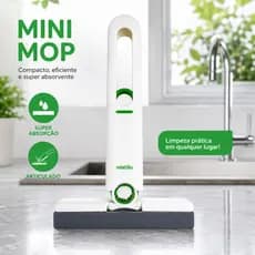 Rodinho De Pia Cozinha Rodo Mini Mop Magico Limpa E Seca -Retrátil E Pendurável