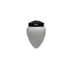 Globo Pera com Plafon p/ Ventilador de Teto - Preto